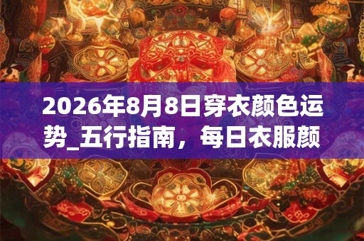 2026年8月8日穿衣颜色运势_五行指南,每日衣服颜色幸运色 2026年8月8日穿衣颜色运势_五行指南,每日衣服颜色幸运色