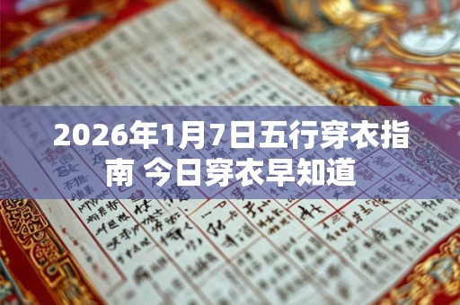 2026年1月7日五行穿衣指南 今日穿衣早知道 2026年1月7日五行穿衣指南 今日穿衣早知道