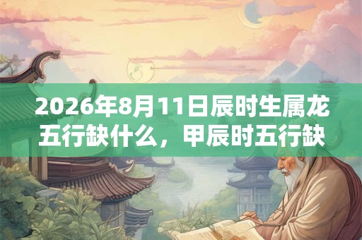 2026年8月11日辰时生属龙五行缺什么,甲辰时五行缺什么 2026年8月11日辰时生属龙五行缺什么,甲辰时五行缺什么