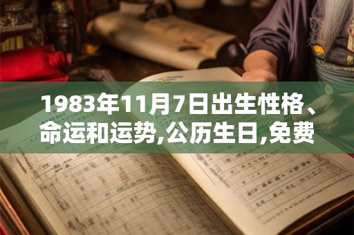 1983年11月7日出生性格、命运和运势,公历生日,免费算命