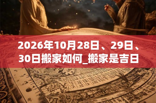 2026年10月28日、29日、30日搬家如何_搬家是吉日吗 2026年10月28日、29日、30日搬家如何_搬家是吉日吗