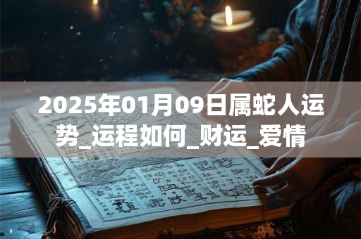2026年01月09日属蛇人运势_运程如何_财运_爱情 2026年01月09日属蛇人运势_运程如何_财运_爱情
