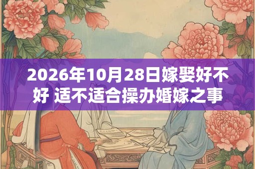 2026年10月28日嫁娶好不好 适不适合操办婚嫁之事