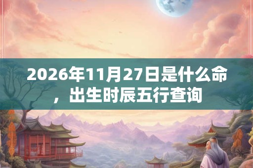 2026年11月27日是什么命,出生时辰五行查询 2026年11月27日是什么命,出生时辰五行查询