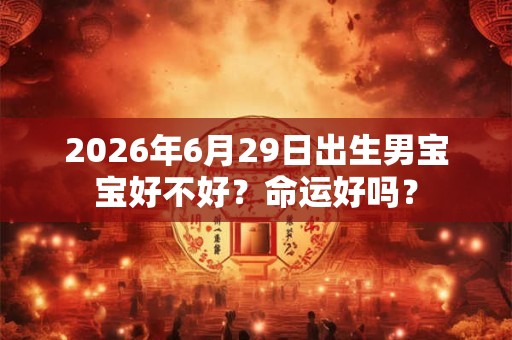 2026年6月29日出生男宝宝好不好?命运好吗? 2026年6月29日出生男宝宝好不好?命运好吗?