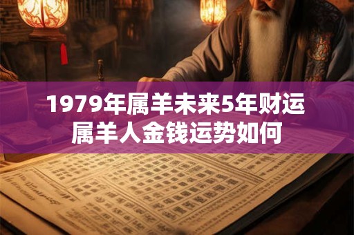 1979年属羊未来5年财运 属羊人金钱运势如何