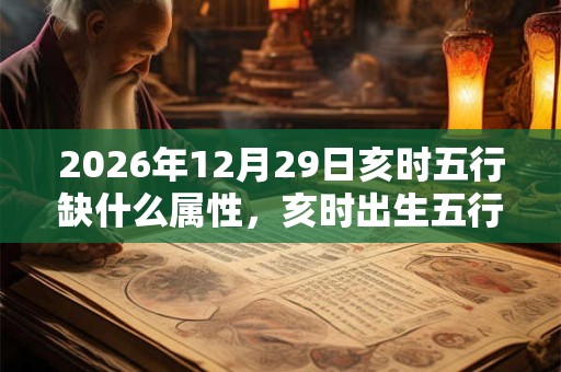 2026年12月29日亥时五行缺什么属性,亥时出生五行缺什么 2026年12月29日亥时五行缺什么属性,亥时出生五行缺什么