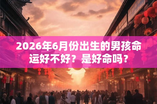 2026年6月份出生的男孩命运好不好?是好命吗? 2026年6月份出生的男孩命运好不好?是好命吗?