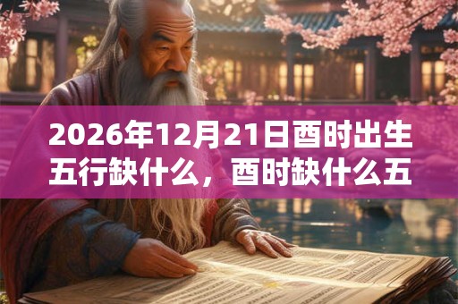 2026年12月21日酉时出生五行缺什么，酉时缺什么五行
