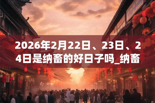 2026年2月22日、23日、24日是纳畜的好日子吗_纳畜可以吗 2026年2月22日、23日、24日是纳畜的好日子吗_纳畜可以吗