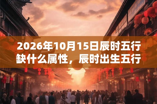 2026年10月15日辰时五行缺什么属性，辰时出生五行缺什么