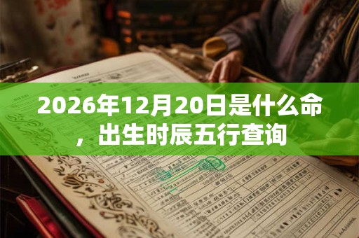 2026年12月20日是什么命，出生时辰五行查询