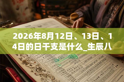 2026年8月12日、13日、14日的日干支是什么_生辰八字