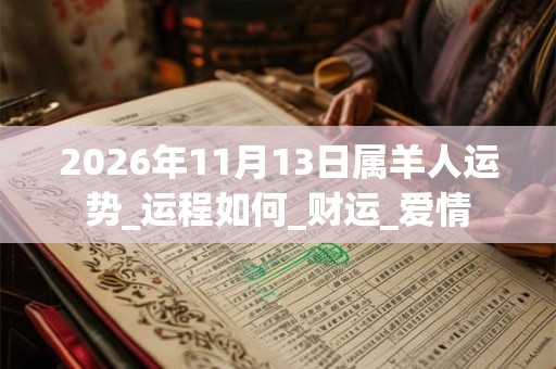 2026年11月13日属羊人运势_运程如何_财运_爱情