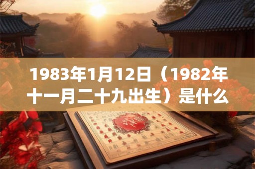 1983年1月12日(1982年十一月二十九出生)是什么命_命运如何 1983年1月12日(1982年十一月二十九出生)是什么命_命运如何