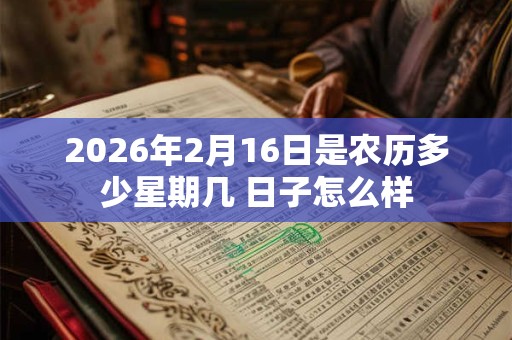 2026年2月16日是农历多少星期几 日子怎么样 2026年2月16日是农历多少星期几 日子怎么样