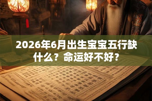 2026年6月出生宝宝五行缺什么?命运好不好? 2026年6月出生宝宝五行缺什么?命运好不好?