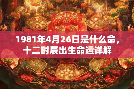 1981年4月26日是什么命,十二时辰出生命运详解 1981年4月26日是什么命,十二时辰出生命运详解