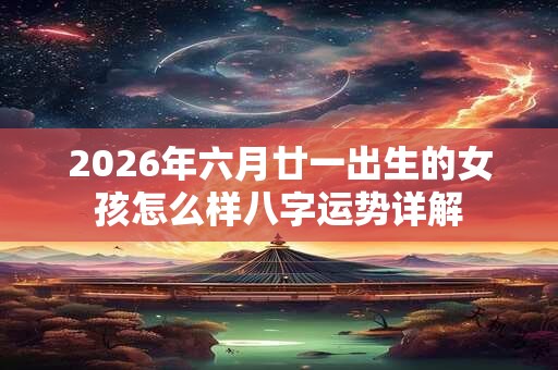 2026年六月廿一出生的女孩怎么样八字运势详解