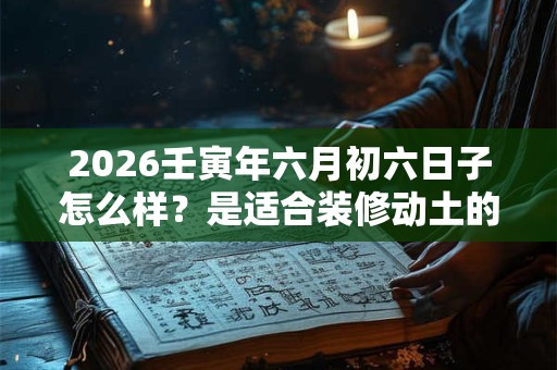 2026壬寅年六月初六日子怎么样?是适合装修动土的吉日吗? 2026壬寅年六月初六日子怎么样?是适合装修动土的吉日吗?
