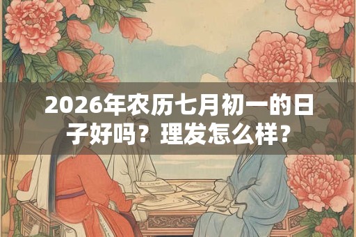 2026年农历七月初一的日子好吗?理发怎么样? 2026年农历七月初一的日子好吗?理发怎么样?