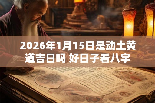 2026年1月15日是动土黄道吉日吗 好日子看八字 2026年1月15日是动土黄道吉日吗 好日子看八字