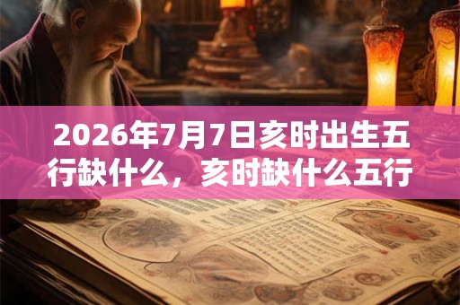 2026年7月7日亥时出生五行缺什么,亥时缺什么五行 2026年7月7日亥时出生五行缺什么,亥时缺什么五行