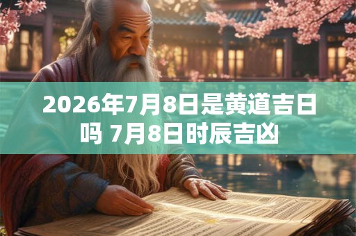 2026年7月8日是黄道吉日吗 7月8日时辰吉凶