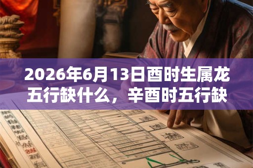 2026年6月13日酉时生属龙五行缺什么，辛酉时五行缺什么