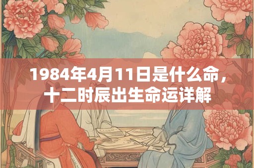 1984年4月11日是什么命,十二时辰出生命运详解 1984年4月11日是什么命,十二时辰出生命运详解