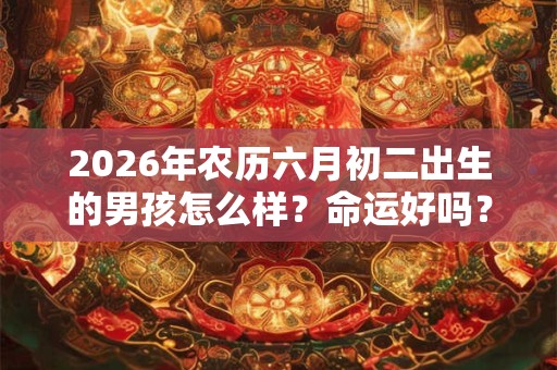 2026年农历六月初二出生的男孩怎么样?命运好吗? 2026年农历六月初二出生的男孩怎么样?命运好吗?