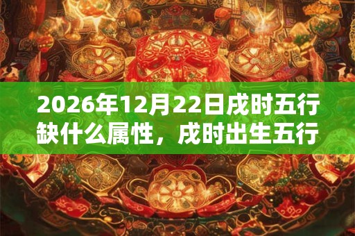 2026年12月22日戌时五行缺什么属性，戌时出生五行缺什么