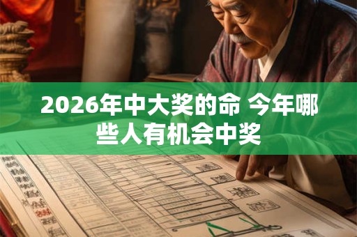 2026年中大奖的命 今年哪些人有机会中奖 2026年中大奖的命 今年哪些人有机会中奖