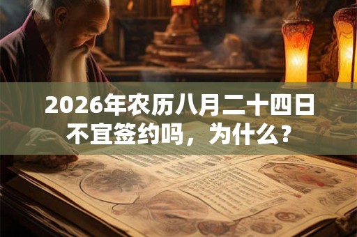 2026年农历八月二十四日不宜签约吗，为什么？