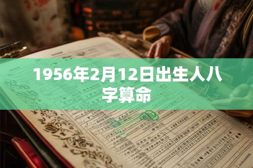 1956年2月12日出生人八字算命