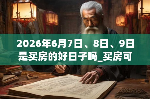 2026年6月7日、8日、9日是买房的好日子吗_买房可以吗 2026年6月7日、8日、9日是买房的好日子吗_买房可以吗