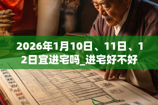 2026年1月10日、11日、12日宜进宅吗_进宅好不好 2026年1月10日、11日、12日宜进宅吗_进宅好不好