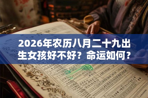 2026年农历八月二十九出生女孩好不好?命运如何? 2026年农历八月二十九出生女孩好不好?命运如何?