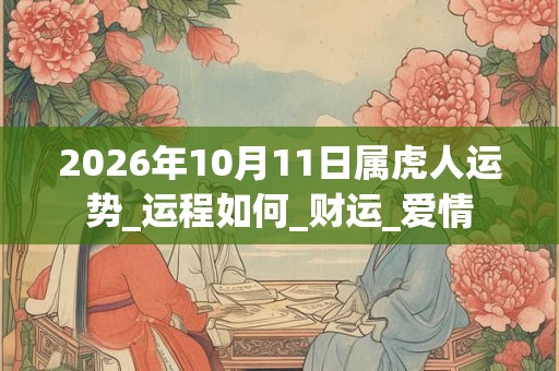 2026年10月11日属虎人运势_运程如何_财运_爱情 2026年10月11日属虎人运势_运程如何_财运_爱情