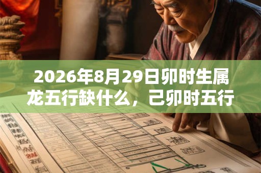 2026年8月29日卯时生属龙五行缺什么,己卯时五行缺什么 2026年8月29日卯时生属龙五行缺什么,己卯时五行缺什么