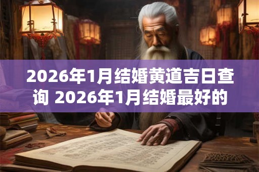 2026年1月结婚黄道吉日查询 2026年1月结婚最好的日子