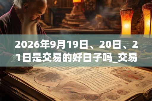 2026年9月19日、20日、21日是交易的好日子吗_交易可以吗 2026年9月19日、20日、21日是交易的好日子吗_交易可以吗