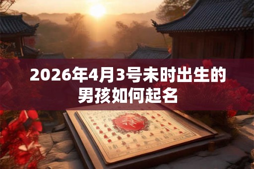 2026年4月3号未时出生的男孩如何起名