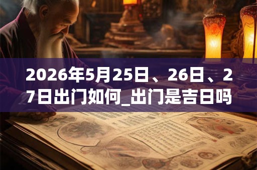 2026年5月25日、26日、27日出门如何_出门是吉日吗 2026年5月25日、26日、27日出门如何_出门是吉日吗