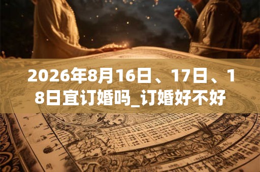 2026年8月16日、17日、18日宜订婚吗_订婚好不好 2026年8月16日、17日、18日宜订婚吗_订婚好不好