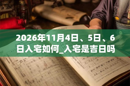 2026年11月4日、5日、6日入宅如何_入宅是吉日吗 2026年11月4日、5日、6日入宅如何_入宅是吉日吗