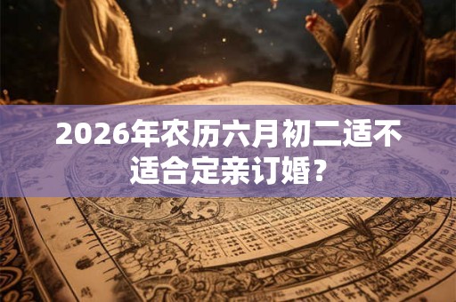 2026年农历六月初二适不适合定亲订婚？