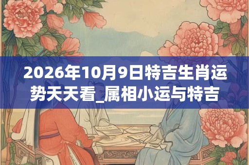 2026年10月9日特吉生肖运势天天看_属相小运与特吉生肖播报 2026年10月9日特吉生肖运势天天看_属相小运与特吉生肖播报
