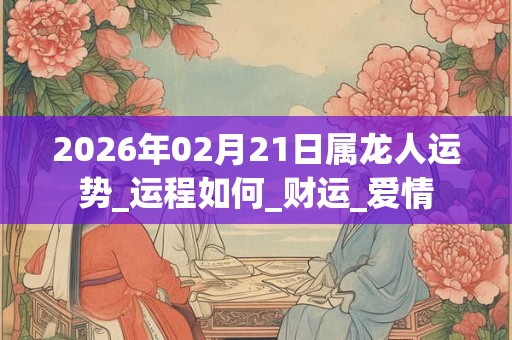 2026年02月21日属龙人运势_运程如何_财运_爱情 2026年02月21日属龙人运势_运程如何_财运_爱情