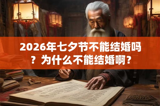 2026年七夕节不能结婚吗?为什么不能结婚啊? 2026年七夕节不能结婚吗?为什么不能结婚啊?